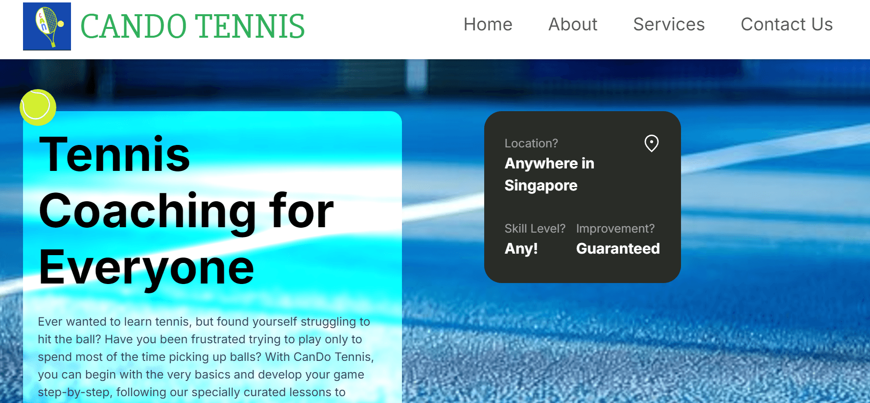 CanDo Tennis Website